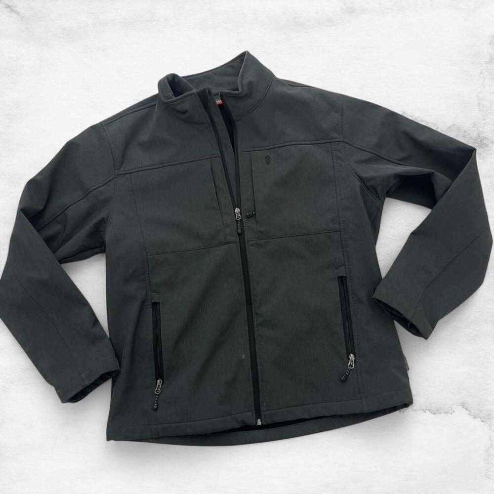 Free Country Softshell Zip-Up Jacket Onyx Heather
